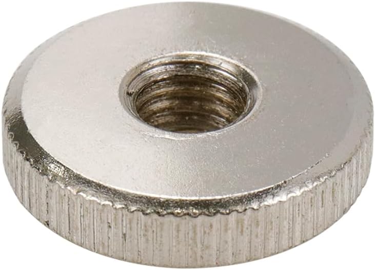 Dahszhi 10 Pcs M8 Silver Round Knurled Thumb Nuts Conector Lock Adjusting Nuts Female Threaded Thin Type - Image 2